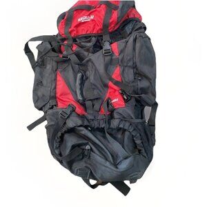 Magellan Everest 70L Hiking Backpack – Internal Frame w/ Rain Cover Red/Black